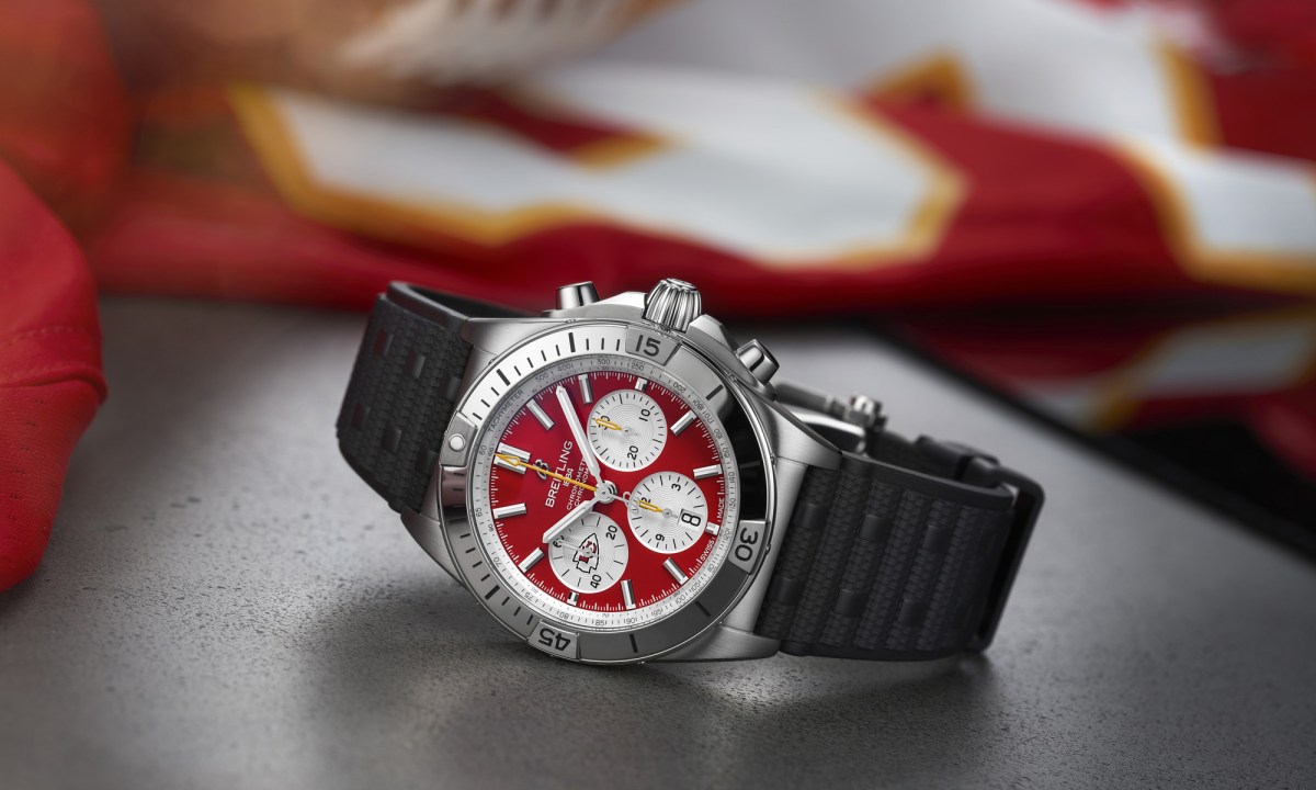Kansas City Chiefs Breitling watch on table
