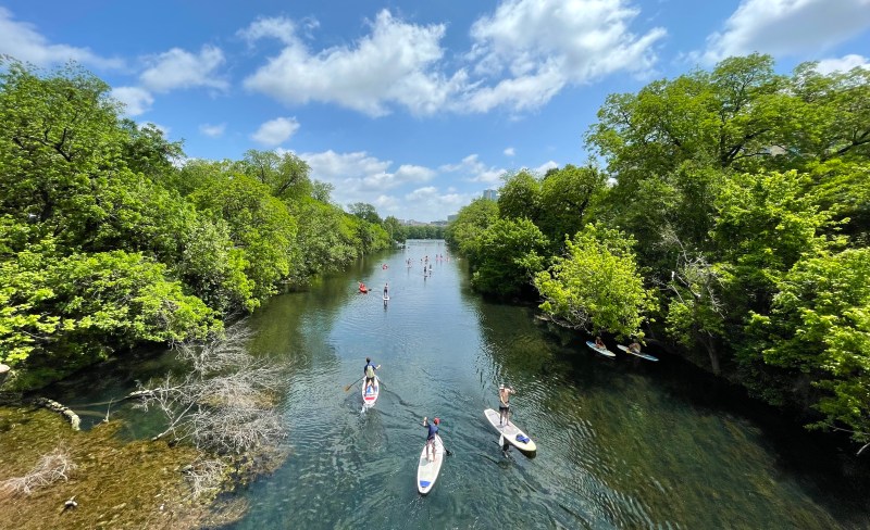 Paddleboarding on Barton Creek