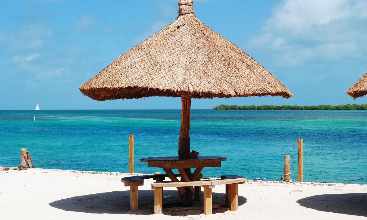 Belize beach scene on Caye Caulker