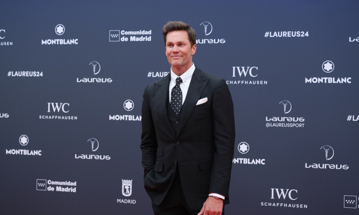 Tom Brady on the red carpet in a suit