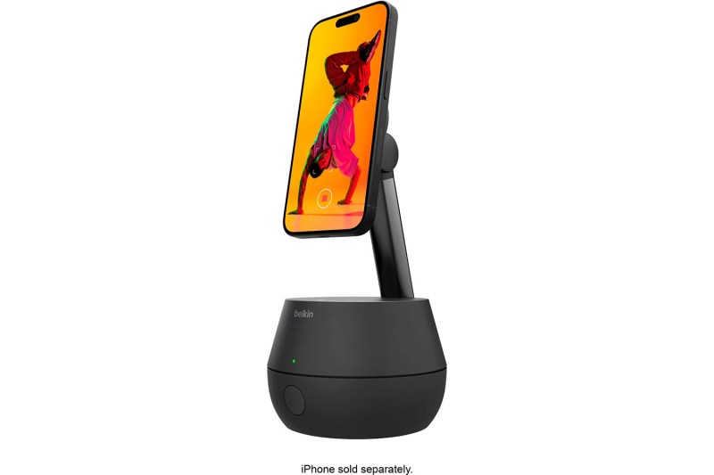 The Belkin Stage Auto-Tracking Stand Pro on a white background.