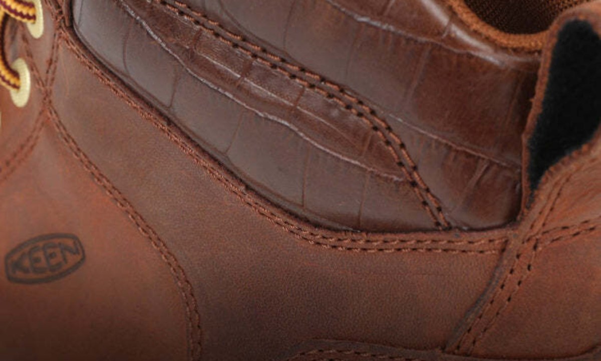 close up on detail of boot