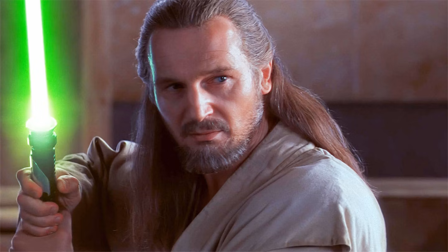 george lucas reveal phantom menace liam neeson in the
