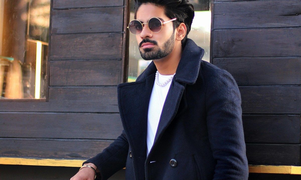 Man in a peacoat