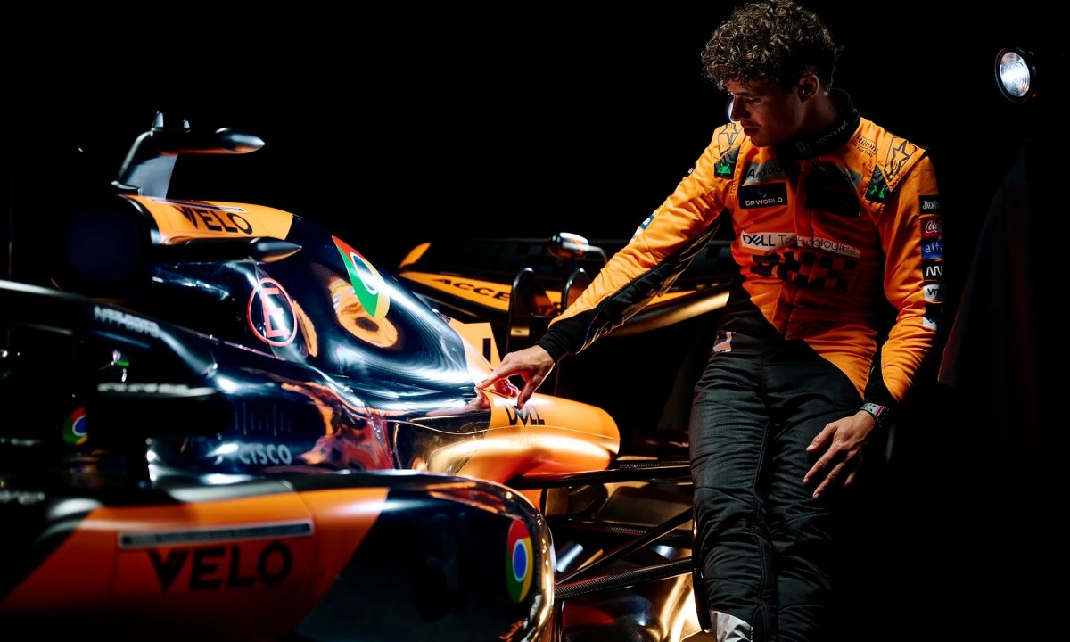 McLaren F1 driver Lando Norris with the race car special livery for USGP.