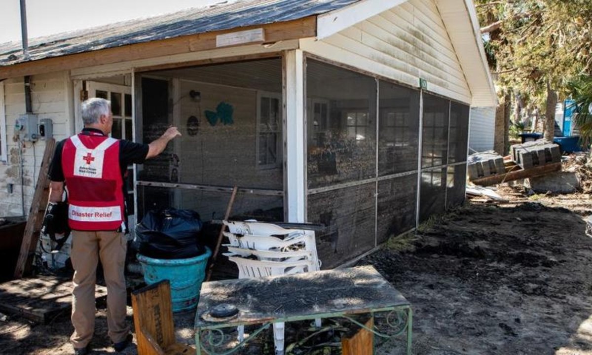 Red Cross providing distaster relief