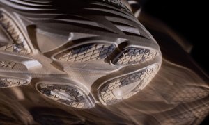 bottom of heel of the hoka bondi 8 caged sneaker