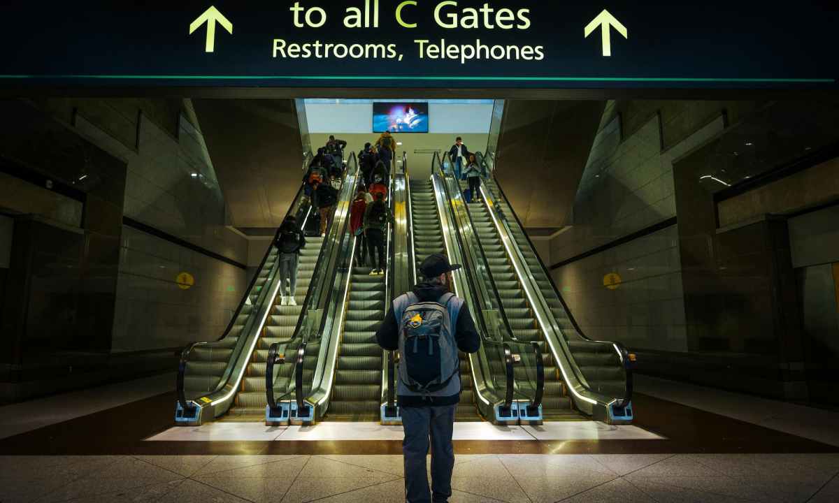Man in an airport