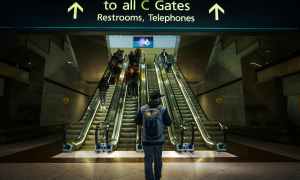 Man in an airport