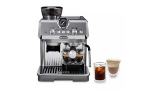 The Delonghi La Specialista Arte Evo Espresso Machine on a white background.