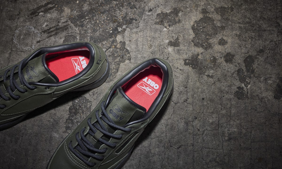 green leather sneakers with red insole