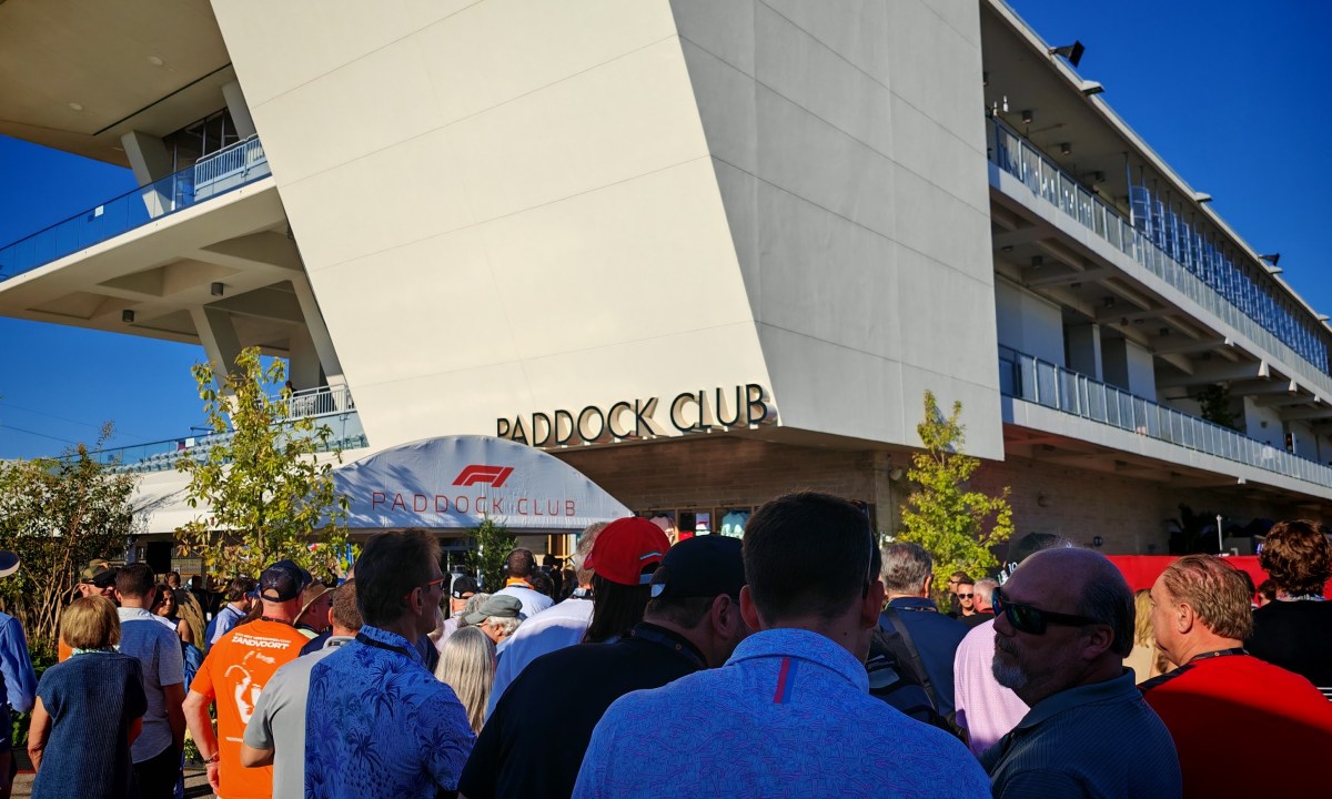 The entrance to the Paddock Cub at COTA