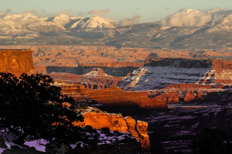 Winter view of Island in the sky at Canyonlands National Park