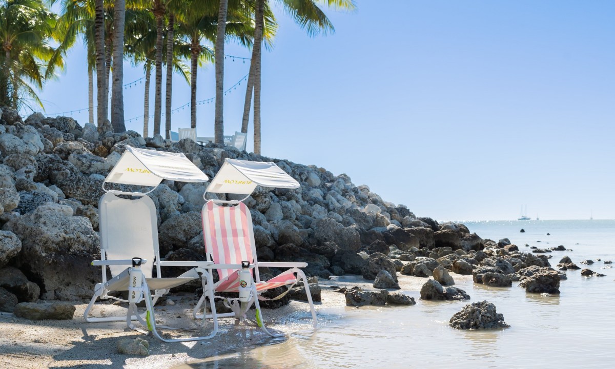 SUNFLOW The Shore Thing beach chairs by the water scenic view