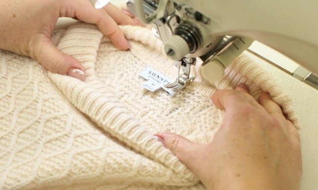 SunspelxWM Aran Turtleneck sewn on tag