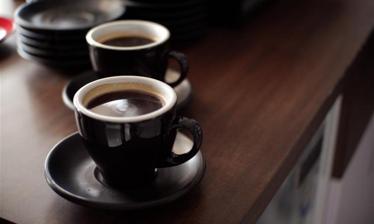 Cups of long black coffee