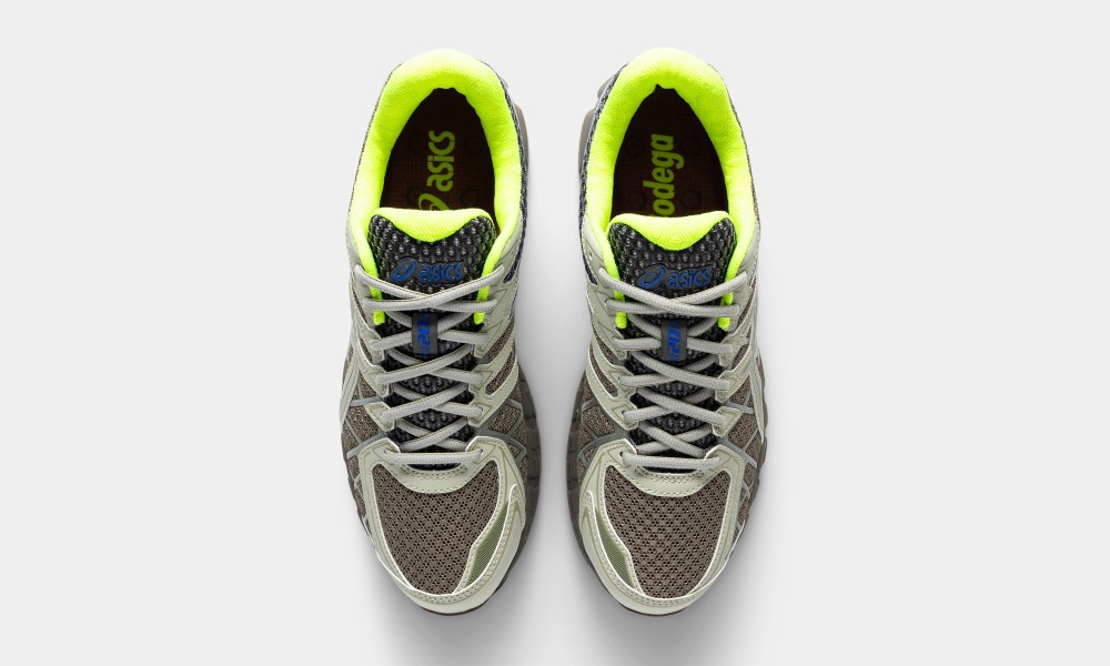overhead view of ASICS sneakers
