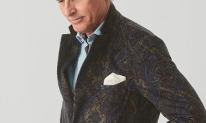 J. McLauphlin Corduroy Paisley with popped collar