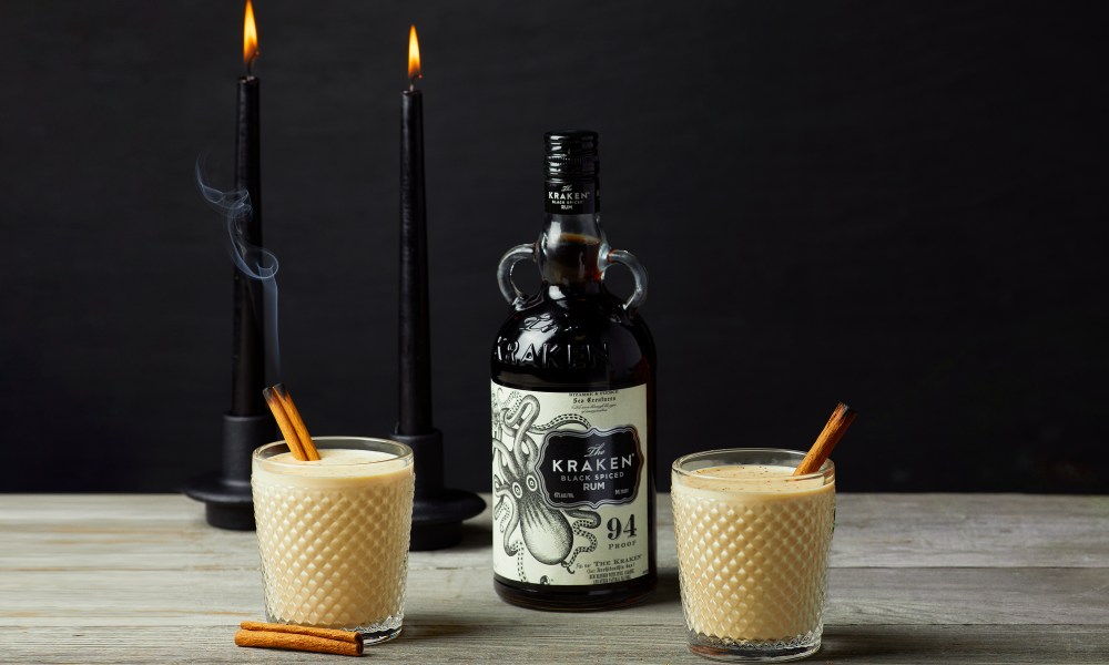 spiced rum holiday cocktails kraken black eggnog 2