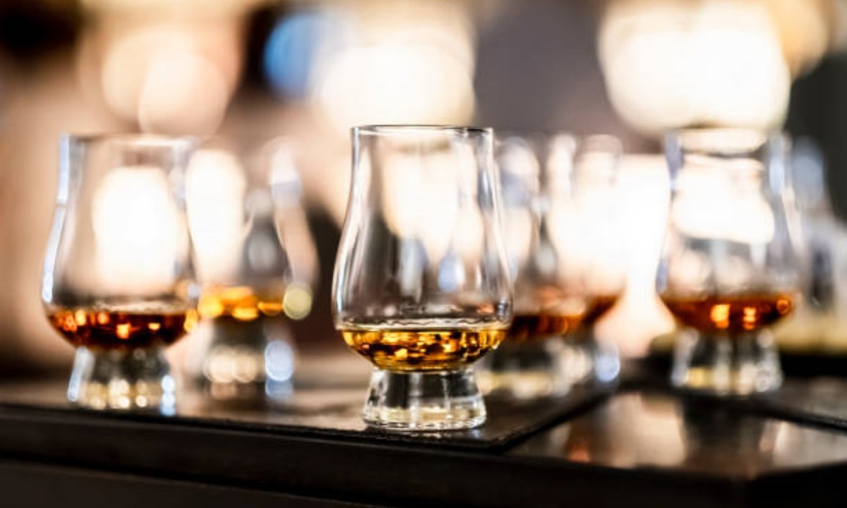 Scotch in several glasses