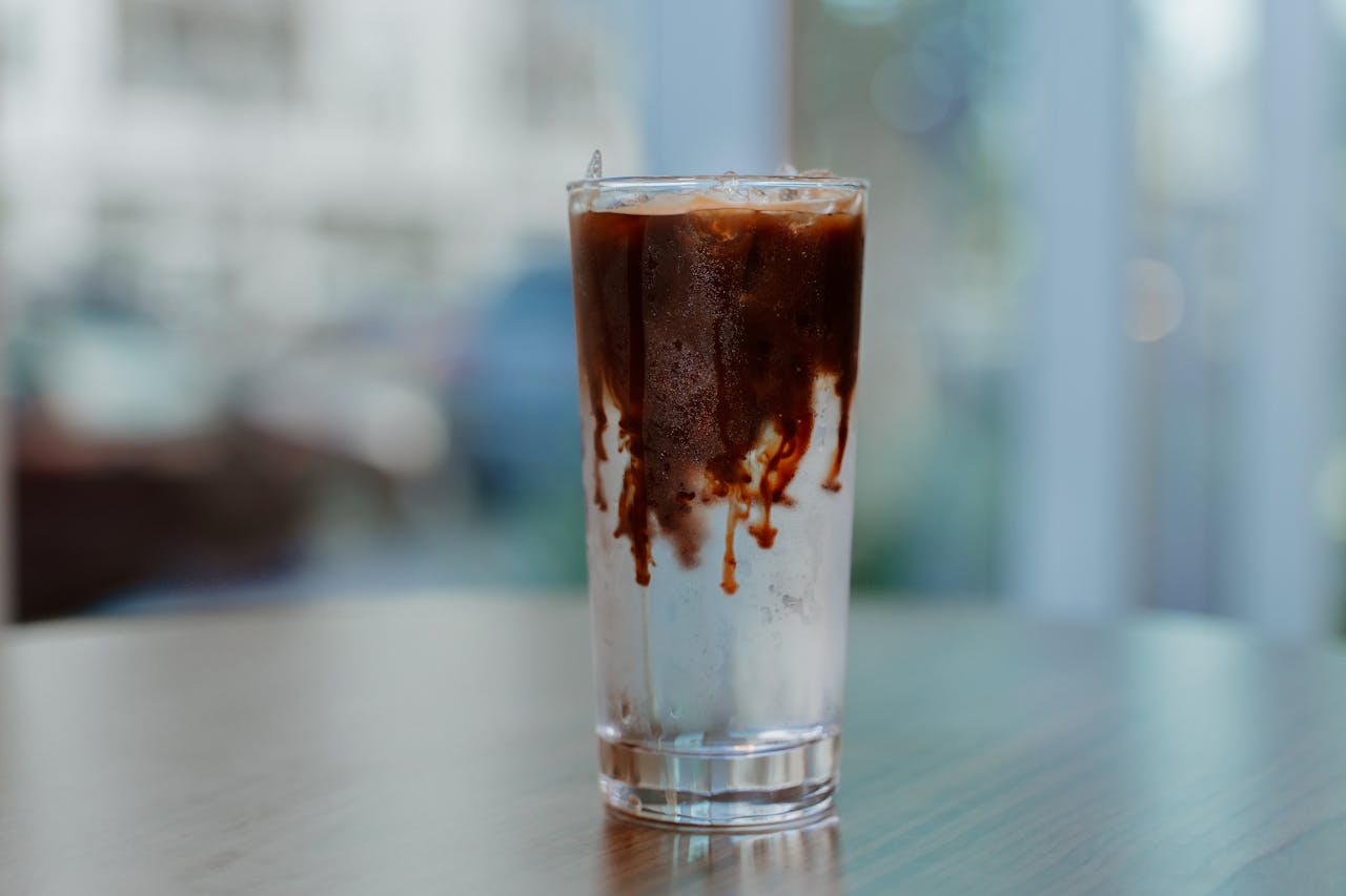 Cold brew coffee with milk