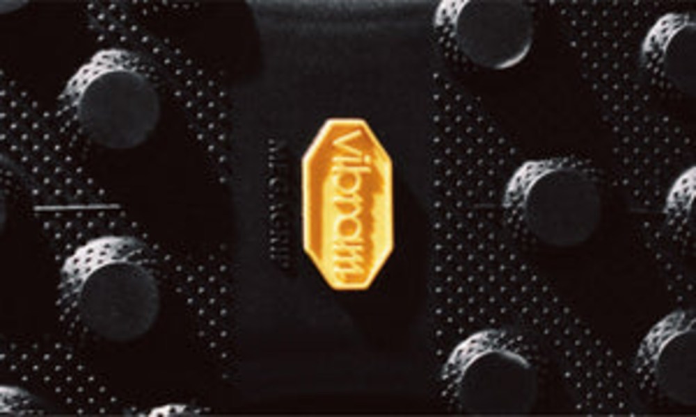 close up on vibram on sneaker