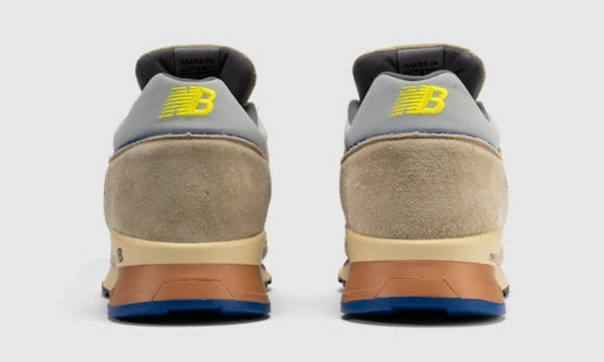 view of back heel of sneaker