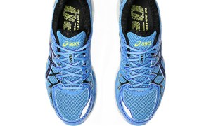 blue ASICS sneakers product photo