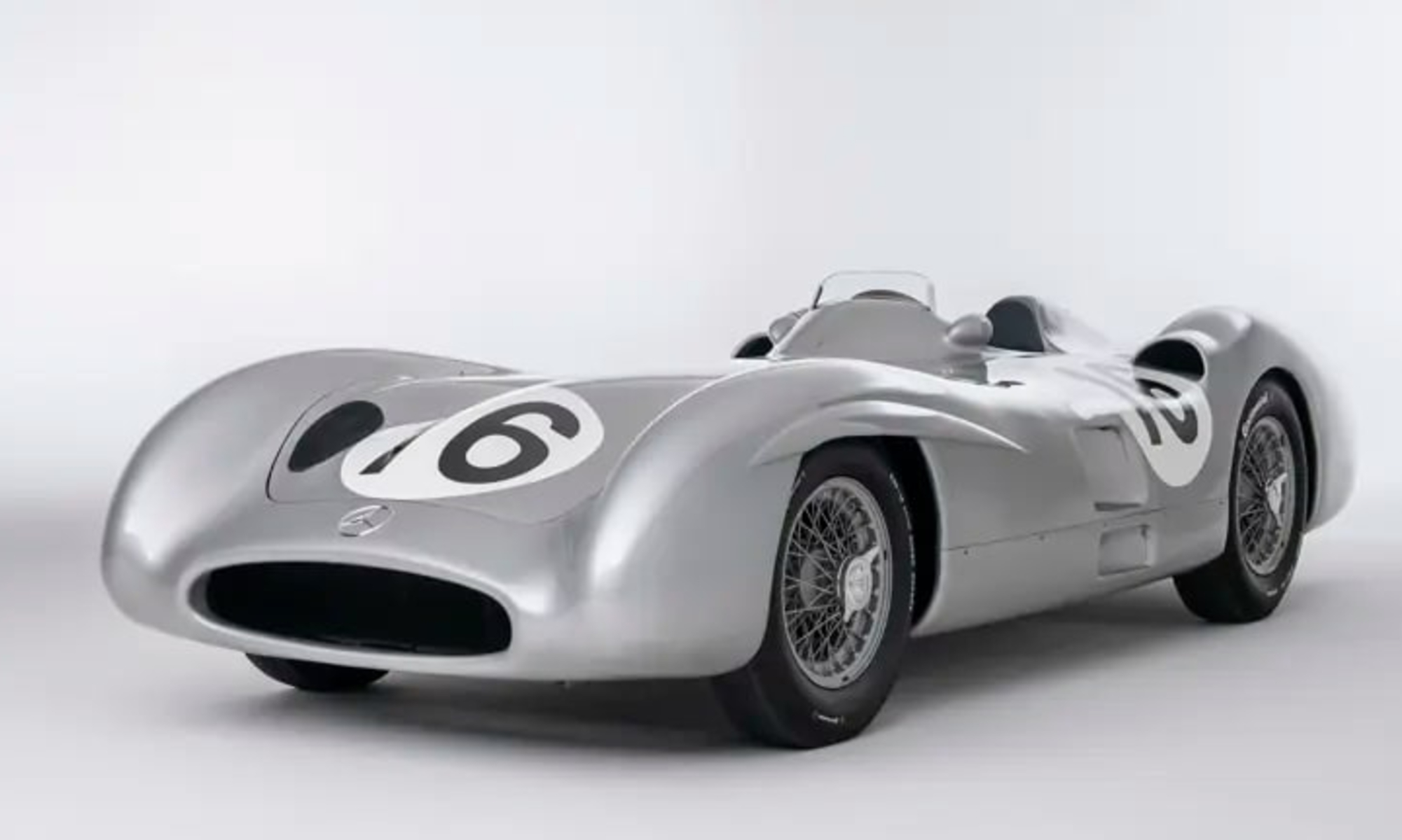 1954 Mercedes-Benz W 196 R Stromlinienwagen left front three-quarter view.