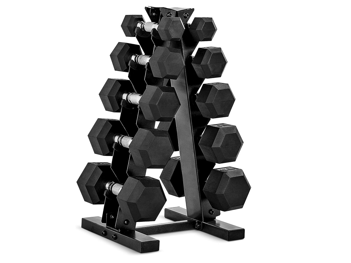 The Cap Barbell Dumbbell Set on a white background.