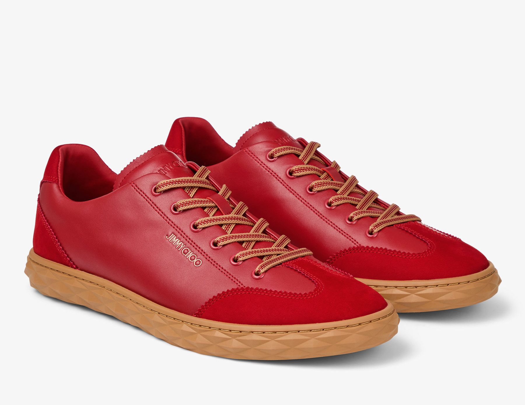 JIMMY CHOO RED MIX 【42】26.5-27cm Jimmy Choo adds a new gem to their casual shoe rotation