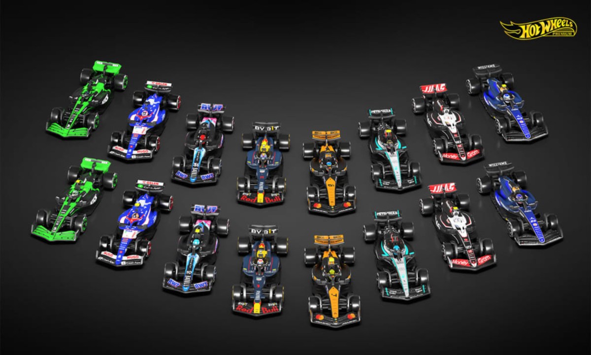 Hot Wheels 2025 F1 race cars collection.