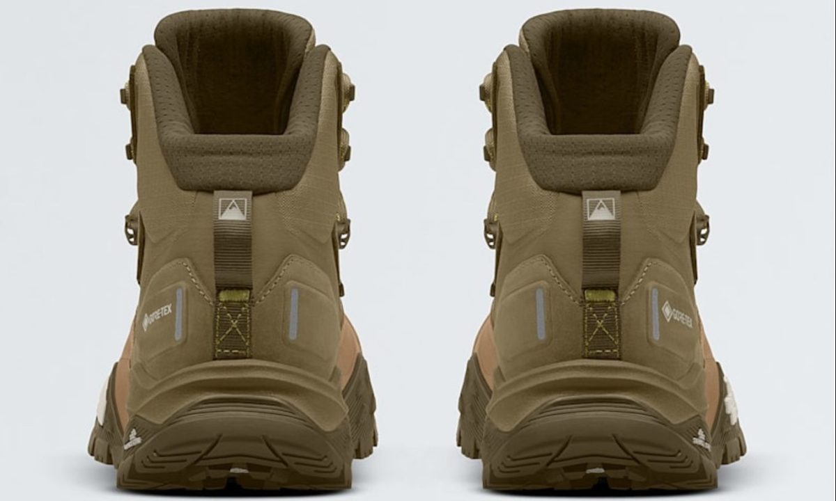 back side of heel of north face offtrail hiking boot