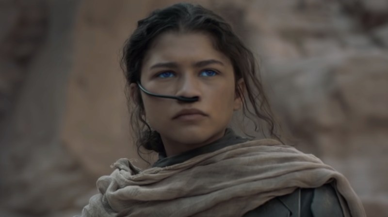 Zendaya in a stillsuit in Dune.