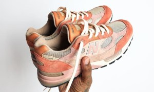 man holding joe freshgoods new balance sneakers