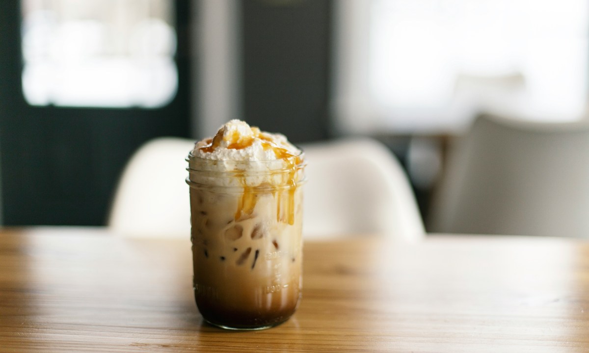 Caramel, iced coffee