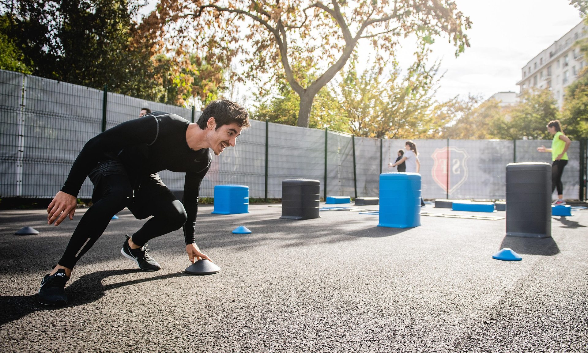 man working out military fitness exercise outdoor