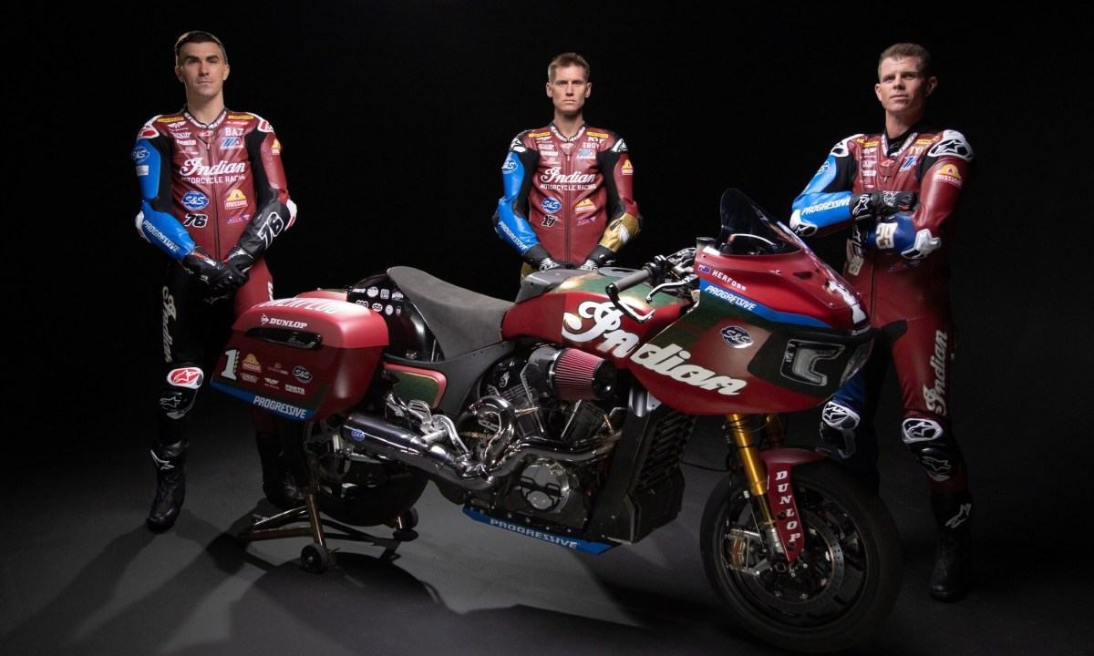 Indian Motorcycle SS Cycle King of the Baggers factory team.