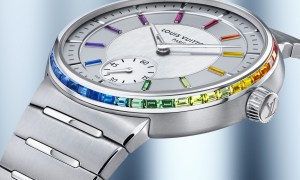 Louis Vuitton Tambour Platinum Rainbow