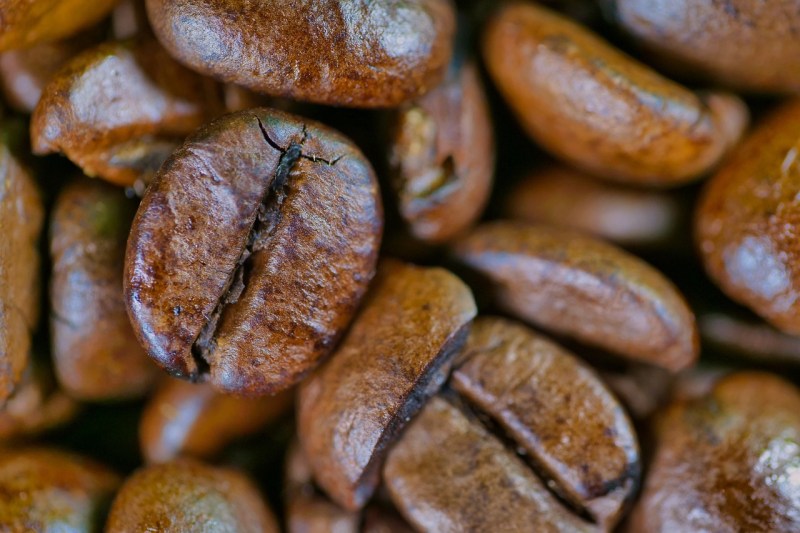 Coffee beans close-up