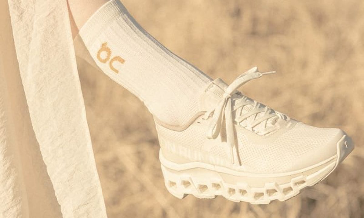 white on invincible shoe in midair