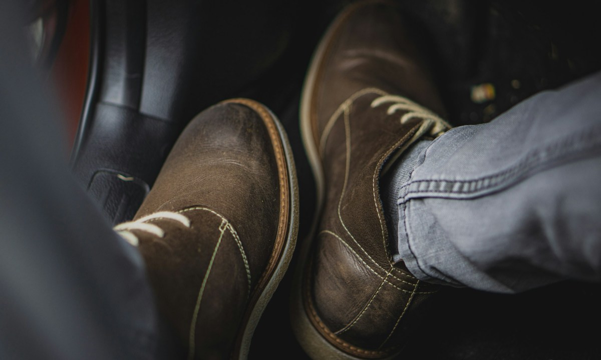 brown leather shoes