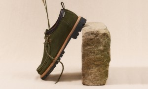 Barbour shoe on stone