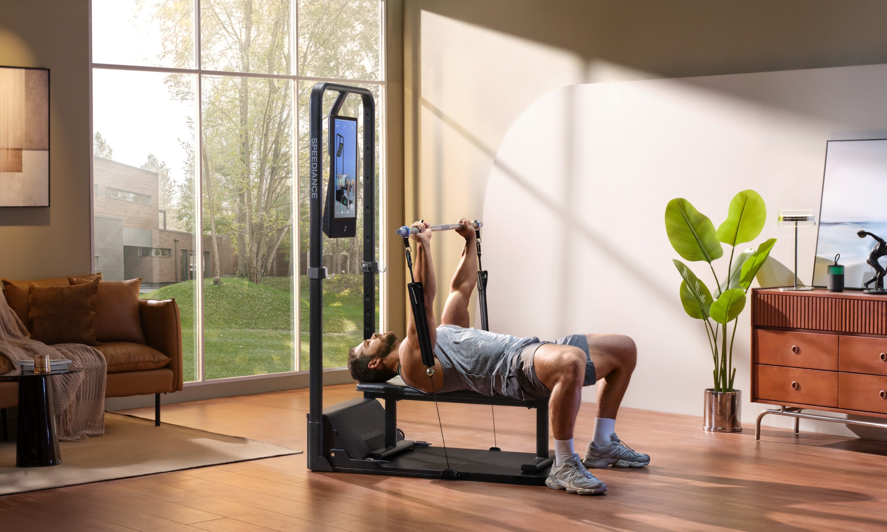 Speediance Gym Monster 2 system man barbell exercise workout at home