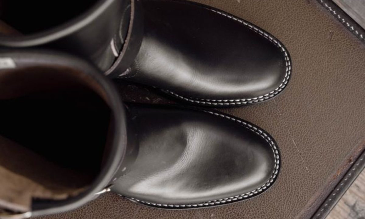 overhead shot of nicks boots