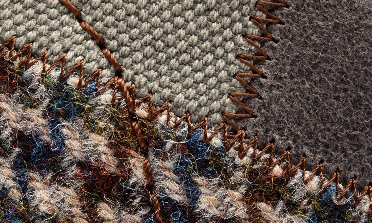 close up on material of wallabee
