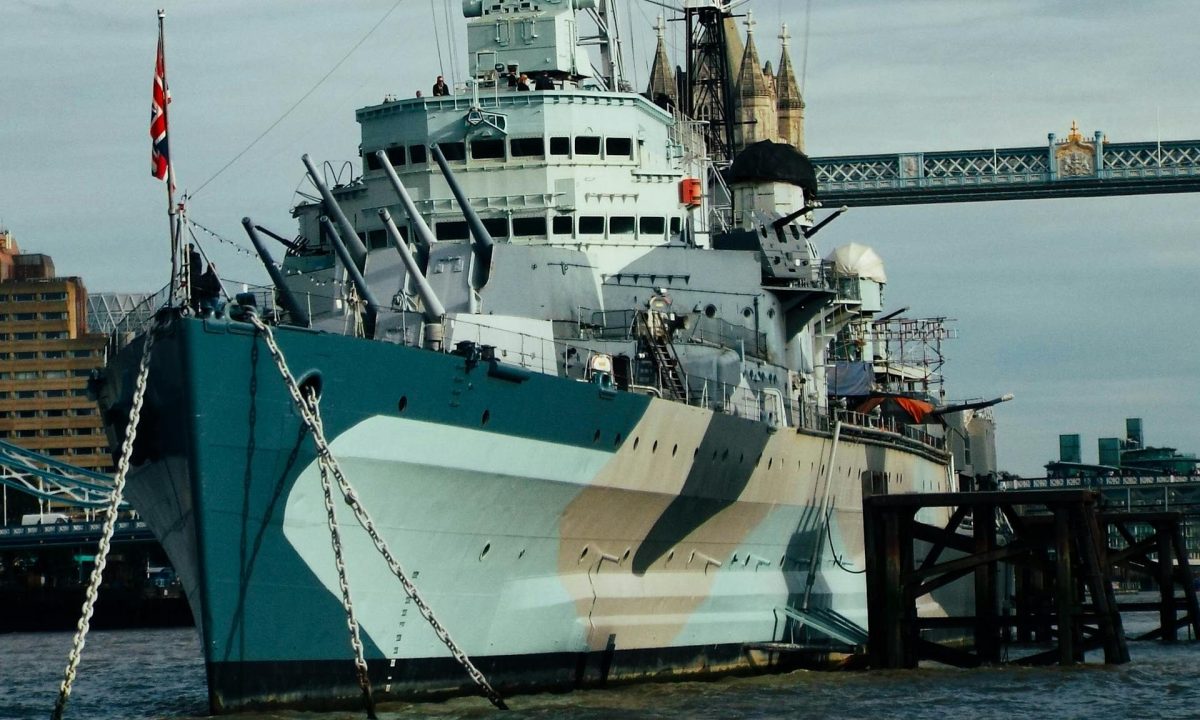 ship on water England flag