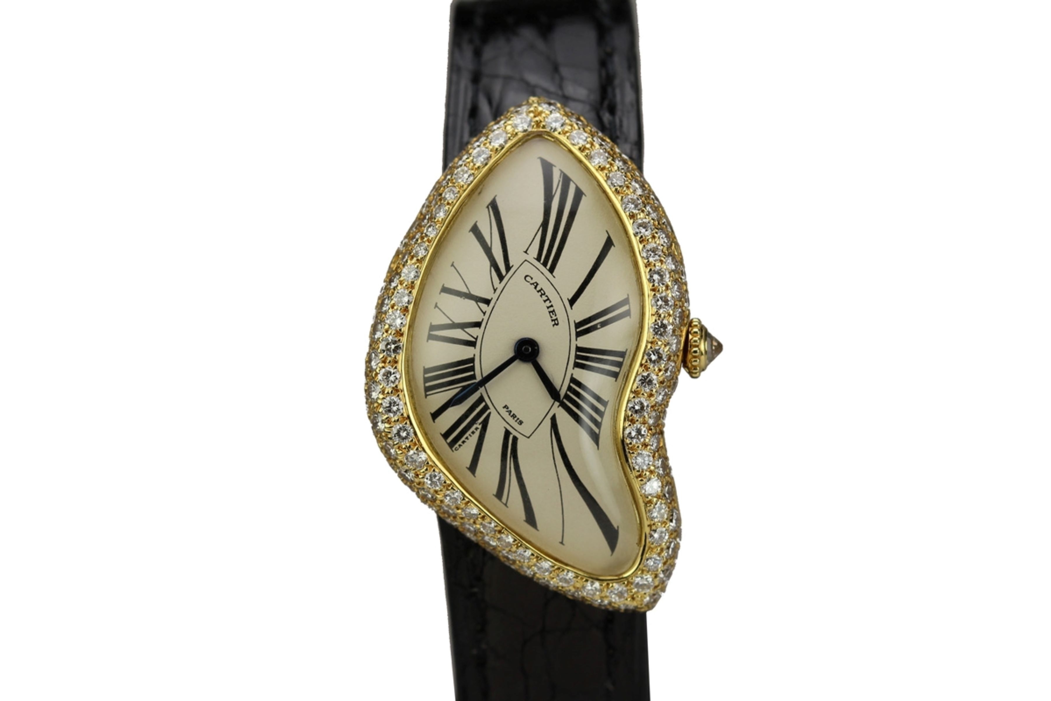 Cartier Crash showing the dial