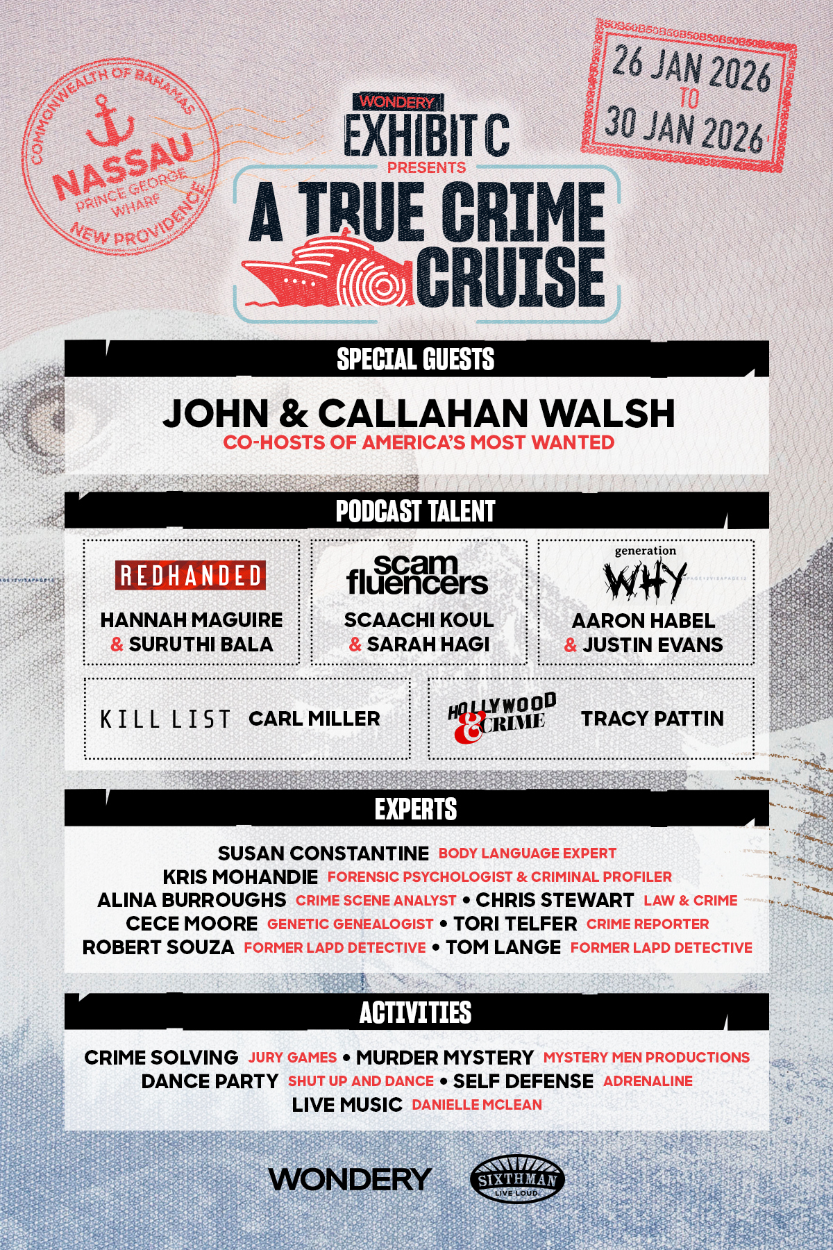 Wondery’s Exhibit C Presents: A True Crime Cruise