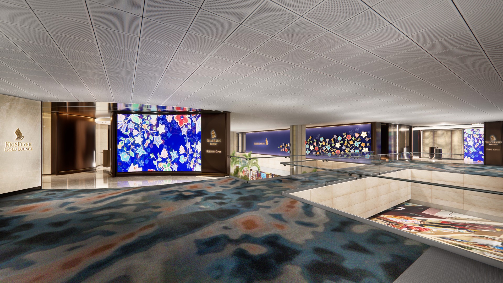 Artist Impression of T2 SilverKris and KrisFlyer Gold Lounges